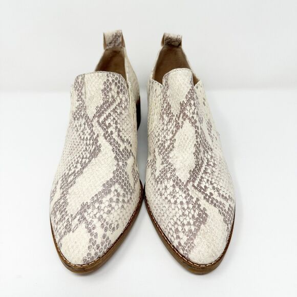 Lucky Brand Lenci Snake Print Leather Slip On Loafers Low Heel Shoes 7M Mob Wife - Picture 4 of 14